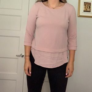 Shirt with blouse underneath